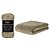 Manta Coral Fleece Casal Microfibra Lisa 180x200cm 170g/m² Realce Premium Sultan Cáqui - Imagem 3