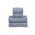 Kit 2 Jogos de Banho Jacquard Branco e Azul Realce Top Sultan - Imagem 3