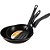 Conjunto de Frigideiras Francesas 18 e 20 com Espátula Preto Prestige Marcolar - Imagem 3