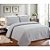 Kit Colcha Patchwork Lisa Casal 3 Pçs Prata Realce Premium - Imagem 1
