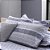 Jogo de Cama Duplo Queen 4 Peças Percal 180 Fios Gales Sonhare Prata Sultan - Imagem 5