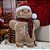 Almofada Natalina Biscoito Gingerbell com Gorro - Imagem 2