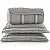Kit Cobreleito Queen Listrado Sofistic 3pcs Twill - Lynel - Imagem 1