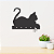 Porta-Chaves Gato em MDF Vazado 3mm Preto Fosco | Decorativo para Sala e Quarto - Imagem 3
