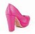 Sapato Meia Pata Salto Grosso Napa Flúor Pink - Imagem 2
