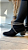 Bota Cano Curto Salto Bloco Strass Nobuck Preto - Imagem 1