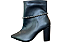 Bota Cano Curto Salto Bloco Strass Napa Preto - Imagem 2