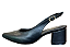 Scarpin Slingback Salto Bloco Napa Preto - Imagem 3