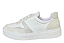Tênis Casual Off White Detalhe Brilho Prata Napa Branco 310013B - Imagem 3