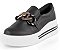 Tênis Slip On Flatform Corrente New Pele Preto 144756D - Imagem 1