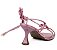 Sandália Salto Taça Amarrações Metalizado Rosa - Imagem 2