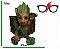 vaso Baby Groot sentado tronco - Imagem 1