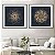 Conjunto de 2 Quadros Decorativos Mandala com Linhas Douradas. Artista: Bruno Glad - Imagem 1