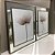 Conjunto de 2 quadros decorativos Floral Rosa com detalhe em Espelho. - Imagem 1