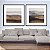 Conjunto com 2 quadros decorativos Abstratos Pintura Marrom e Branco. - Imagem 1