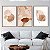 Conjunto com 3 quadros decorativos Abstratos Tons Simples de Rosa. Artista: Jonathan Borba - Imagem 1