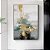Quadro decorativo Abstrato Texturas Douradas e Verde - Imagem 1