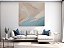 Quadro decorativo abstrato tons de bege e azul - Imagem 1