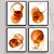 Conjunto de 4 quadros decorativos Círculos Quentes. Artista: Jonathan Borba. - Imagem 1