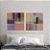 Conjunto com 2 quadros decorativos geometricos colorido e claro Artista: Patricia Costa - Imagem 1