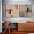 Conjunto com 2 quadros decorativos geometricos linhas tons rosados Artista: Patricia Costa - Imagem 1