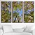Conjunto de 3 quadros decorativos Árvores com folhas verdes. - Imagem 1