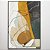 Quadro Decorativo Abstrato com detalhes amarelo, cinza, branco e bege. - Imagem 1