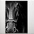 Quadro Decorativo Cavalo preto e branco. - Imagem 1