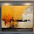 Quadro Decorativo Abstrato com textura e detalhe amarelo. - Imagem 1