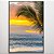 Quadro Decorativo Fotográfico Mar, sol e árvore - Imagem 1