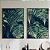 Conjunto de 2 Quadros Decorativos folhas verdes. - Imagem 1