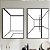 Conjunto de 2 Quadros Decorativos geométrico preto e branco - Imagem 1