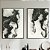 Conjunto de 2 Quadros Decorativos marmorizado preto. - Imagem 1