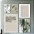 Conjunto de 5 quadros decorativos Verde e bege. - Imagem 1