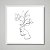 Quadro decorativo Rosto com flores em linhas. - Imagem 1