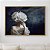 Quadro Decorativo Mulher com flor branca. - Imagem 1