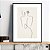 Quadro Decorativo Mulher de costas em linhas. - Imagem 1