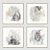 Conjunto de 4 quadros decorativos Abstrato delicado. - Imagem 1