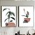 Conjunto de 2 Quadros Decorativo ilustração folhas. Artista: Natalia Dercale. - Imagem 1