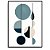 Quadro Decorativo Círculos azul. Artista: Jonathan Borba - Imagem 1