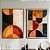 Conjunto de 2 Quadros Decorativos Geométricos coloridos. Artista: Jonathan Borba - Imagem 1