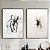 Conjunto de 2 Quadros Decorativos Abstrato Preto e branco. - Imagem 1