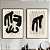 Conjunto de 2 Quadros Decorativos Abstrato Preto. - Imagem 1