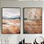 Conjunto de 2 Quadros Decorativos Abstrato terroso. - Imagem 1