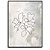 Quadro Decorativo Flor Abstrato Cinza. - Imagem 1