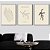 Conjunto com 3 quadros decorativos Natureza Abstratas. - Imagem 1