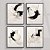 Conjunto de 4 quadros decorativos Abstratos Pretos. - Imagem 1