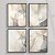 Conjunto de 4 quadros decorativos Abstratos Azul. - Imagem 1