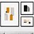 Composição com 3 quadros decorativos Mostarda. - Imagem 1