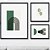 Composição com 3 quadros decorativos Geometria Verde Militar. - Imagem 1